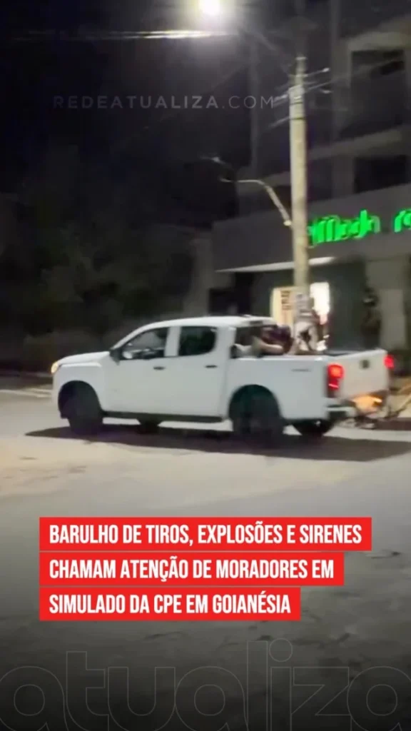 Simulado da PM com tiros e explosões surpreende moradores de Goianésia