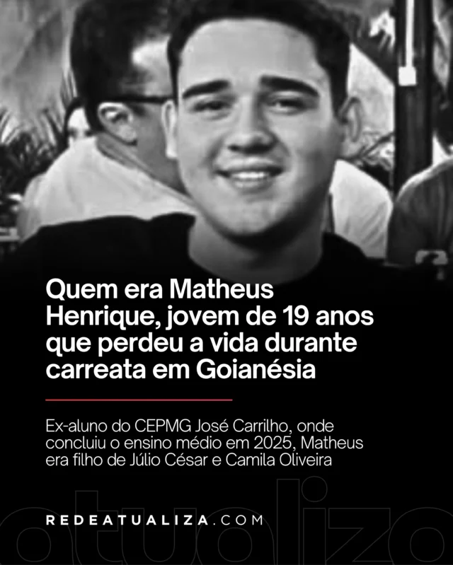 Morte de Matheus Henrique, de 19 anos, causa comoção em Goianésia