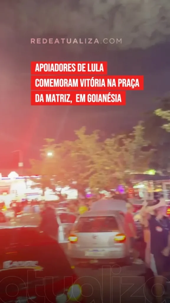 Apoiadores do presidente Luiz Inácio Lula da Silva (PT) se reuniram na Praça da Matriz, em Goianésia