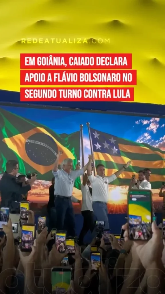 Caiado declara apoio a Flávio Bolsonaro no segundo turno