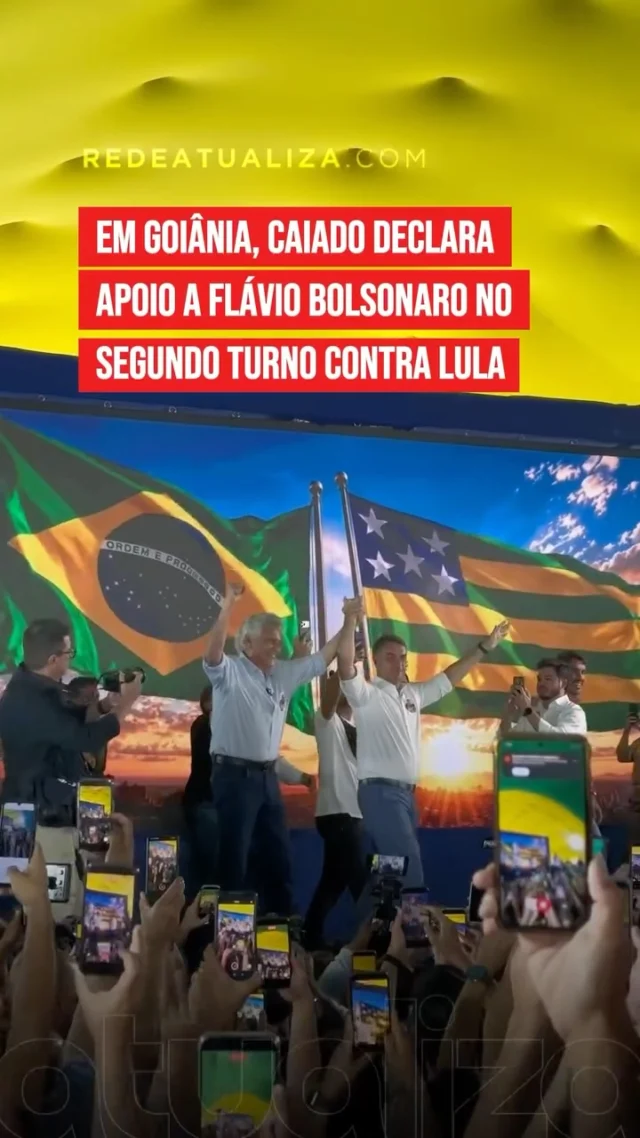 Caiado declara apoio a Flávio Bolsonaro no segundo turno