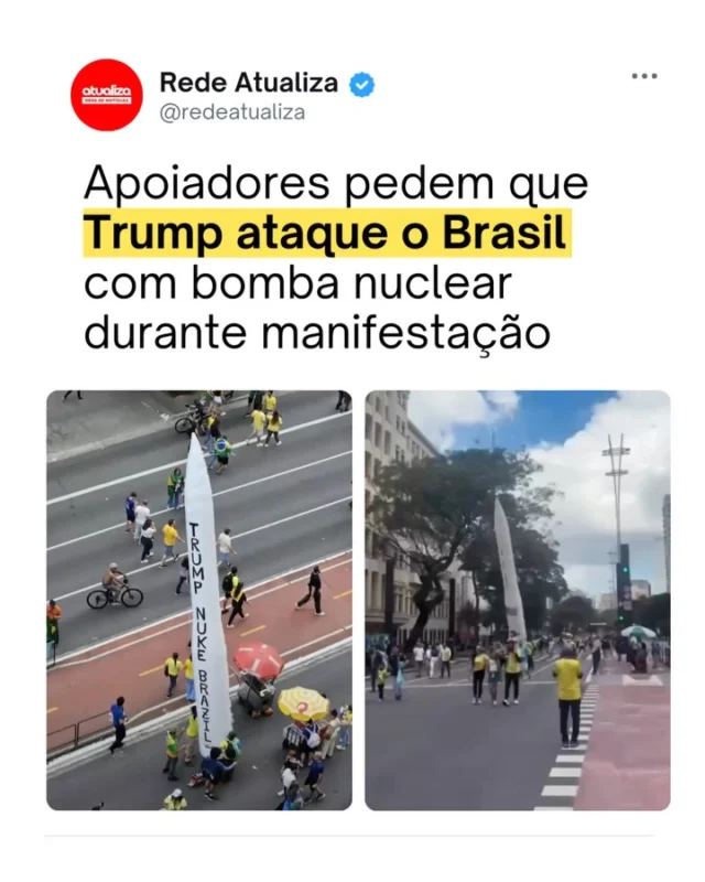 Durante uma manifestação de apoio a Flávio Bolsonaro (PL), realizada neste domingo (18), na Avenida Paulista