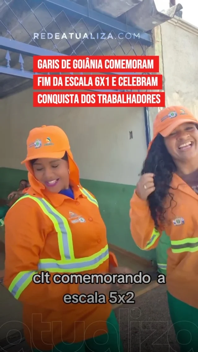 Garis da Companhia de Urbanização de Goiânia (Comurg) comemoraram com alegria o fim da escala 6×1