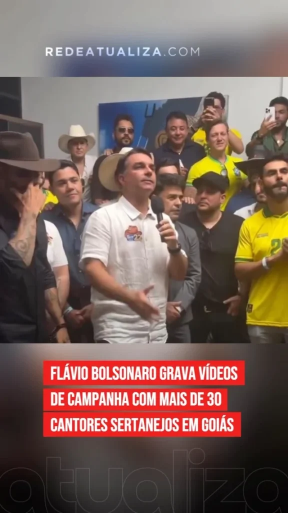 O candidato à Presidência da República, Flávio Bolsonaro (PL)
