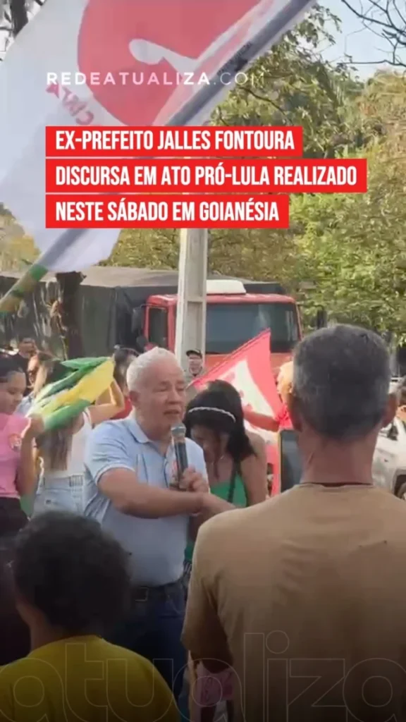 O ex-prefeito de Goianésia Jalles Fontoura discursou neste sábado, 17 de outubro