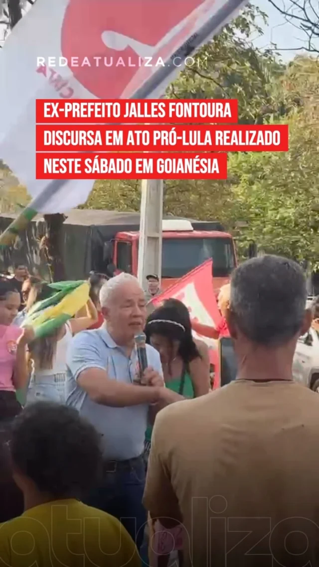 O ex-prefeito de Goianésia Jalles Fontoura discursou neste sábado, 17 de outubro