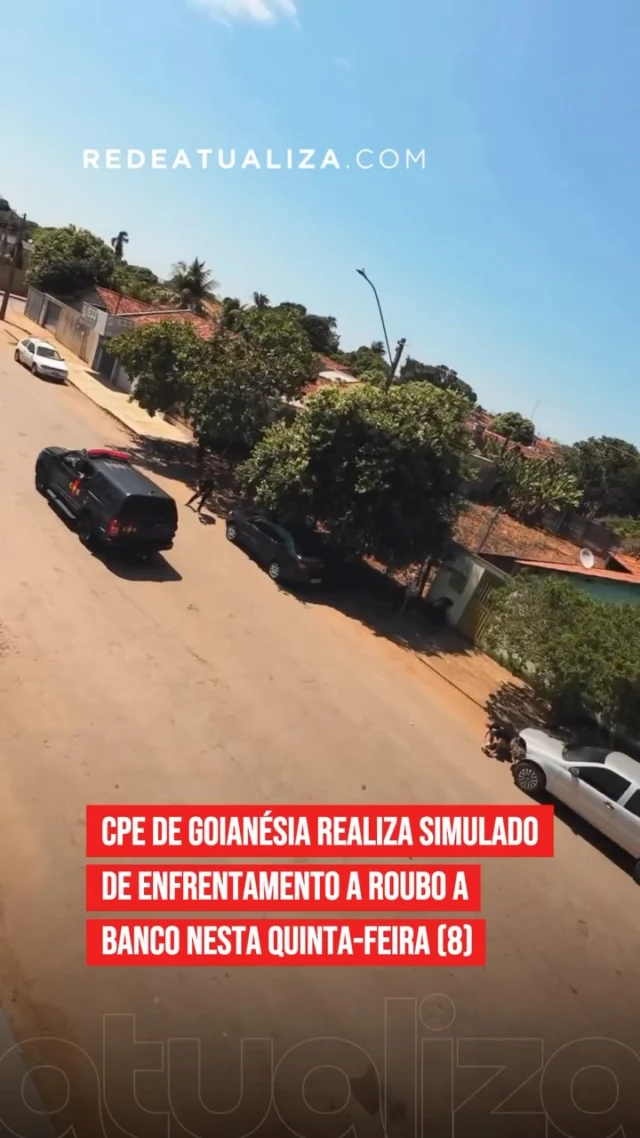 PM faz simulado de enfrentamento a roubo a banco em Goianésia
