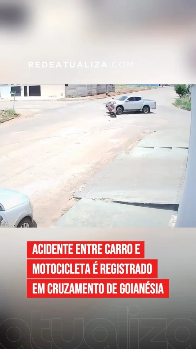 Um acidente de trânsito envolvendo uma caminhonete e uma motocicleta foi registrado na manhã da última sexta-feira (16)