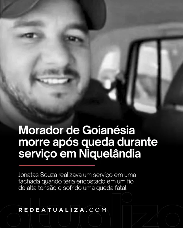 Um trabalhador de Goianésia, identificado como Jonatas Souza, morreu nesta sexta-feira, 16 de outubro